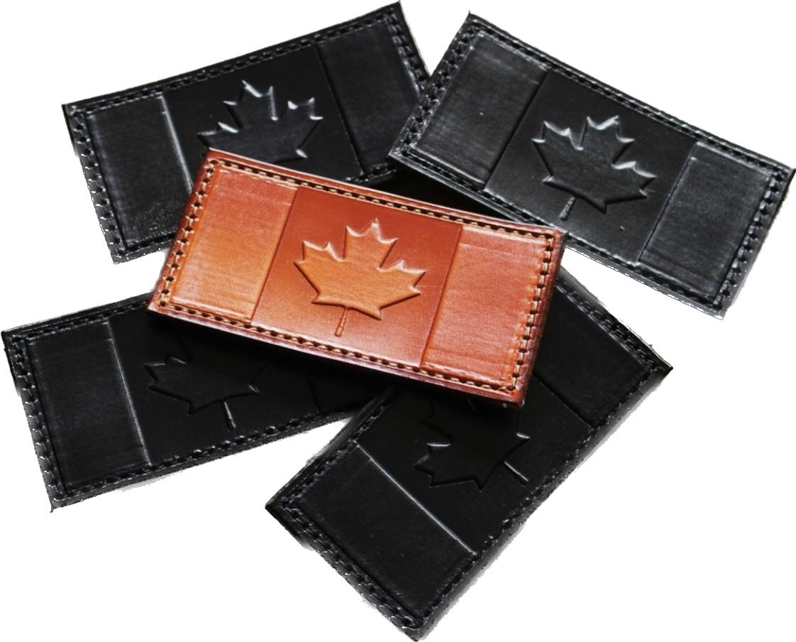 Leather Canada Flag Patch